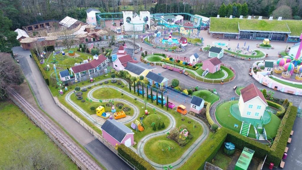 aerial view of peppa pig world