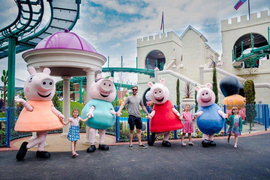 Peppa Pig characters at Peppa Pig World