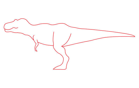 How to Draw Dinosaur Step by Step: Tyrannosaurus Rex 