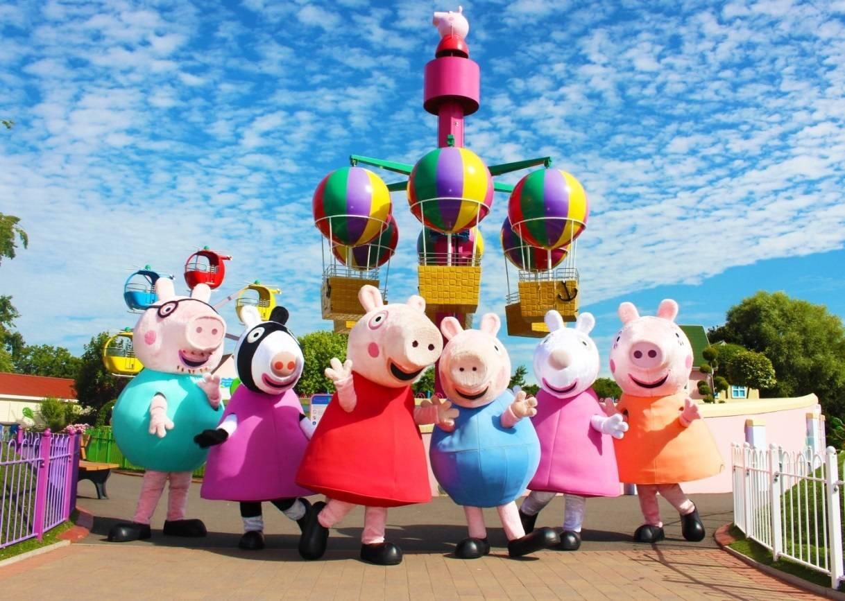 Peppa Pig characters at Peppa Pig World