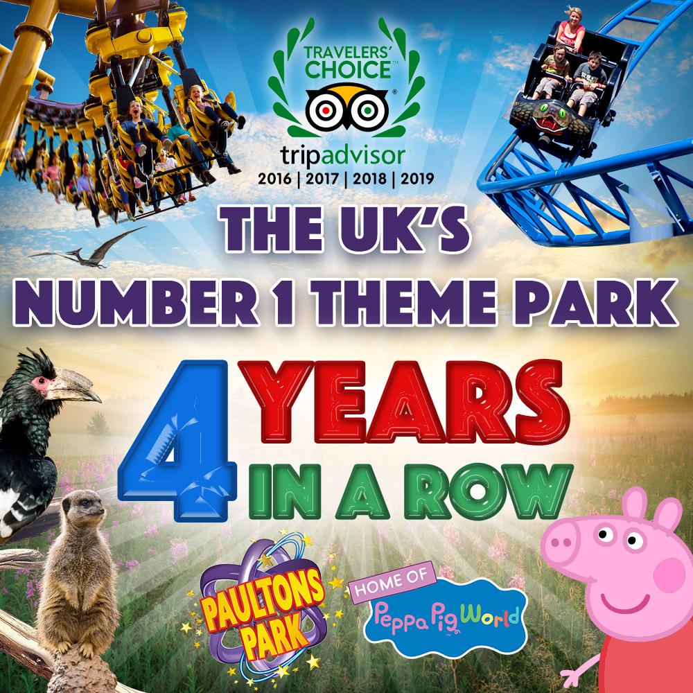 paultons park UK's number one theme park 4 years in a row