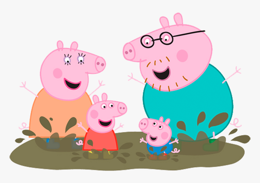 Peppa Pig and Family Playing in Mud